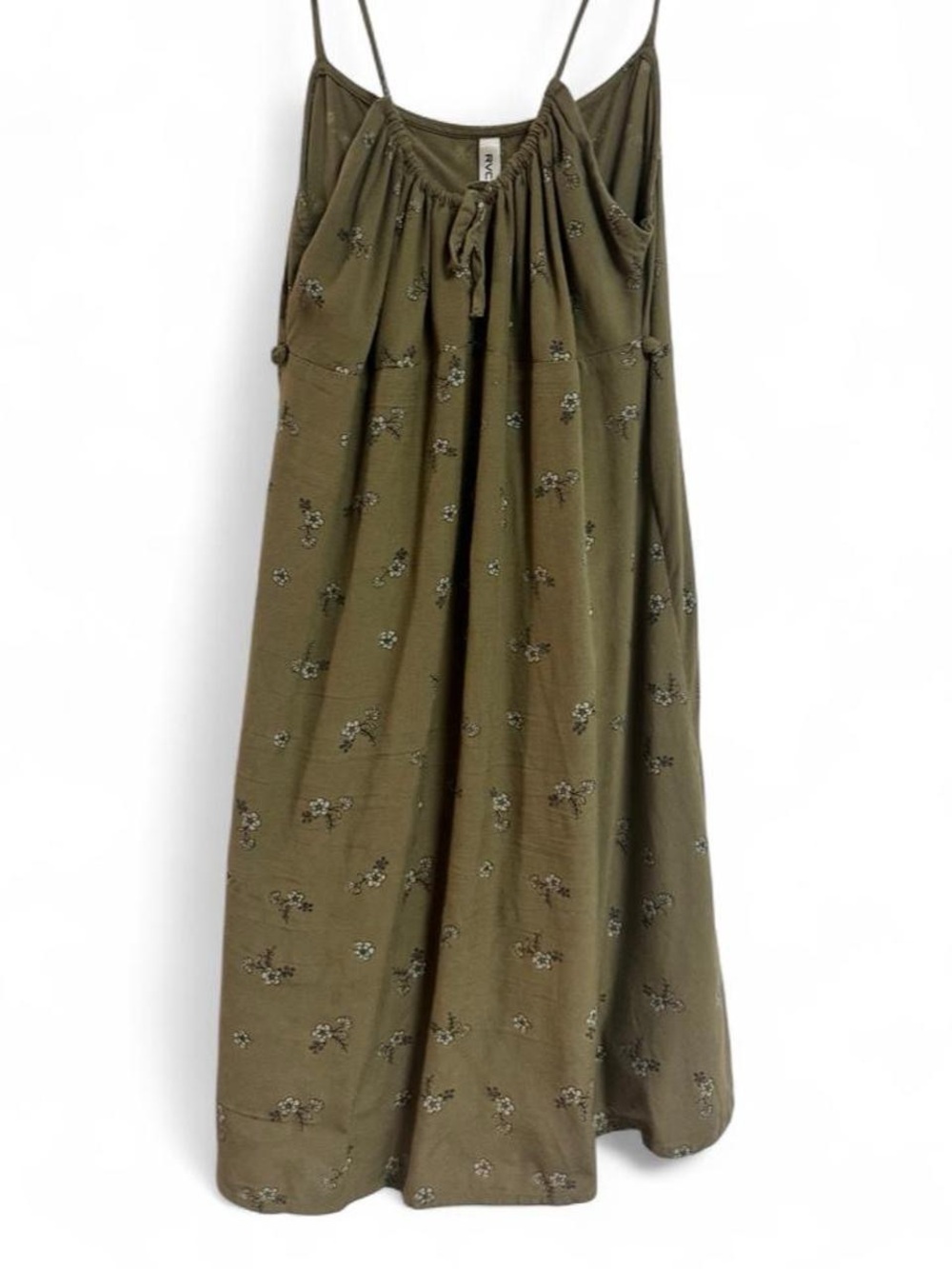 RVCA green floral mini dress